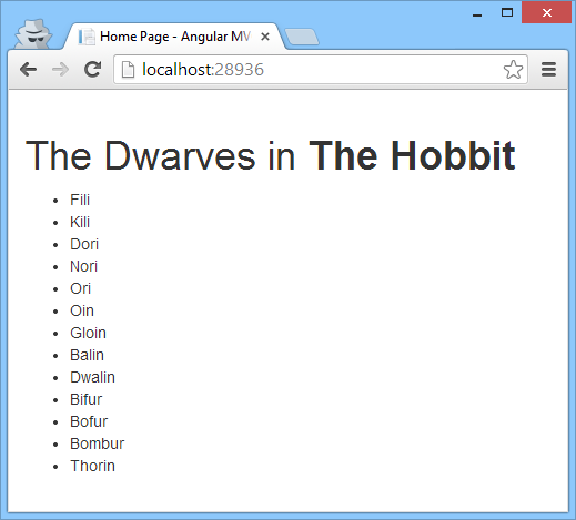 Example Output: The Dwarves in 'The Hobbit'